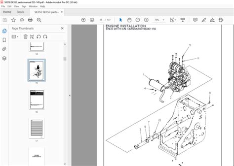 ditch witch sk350 parts manual